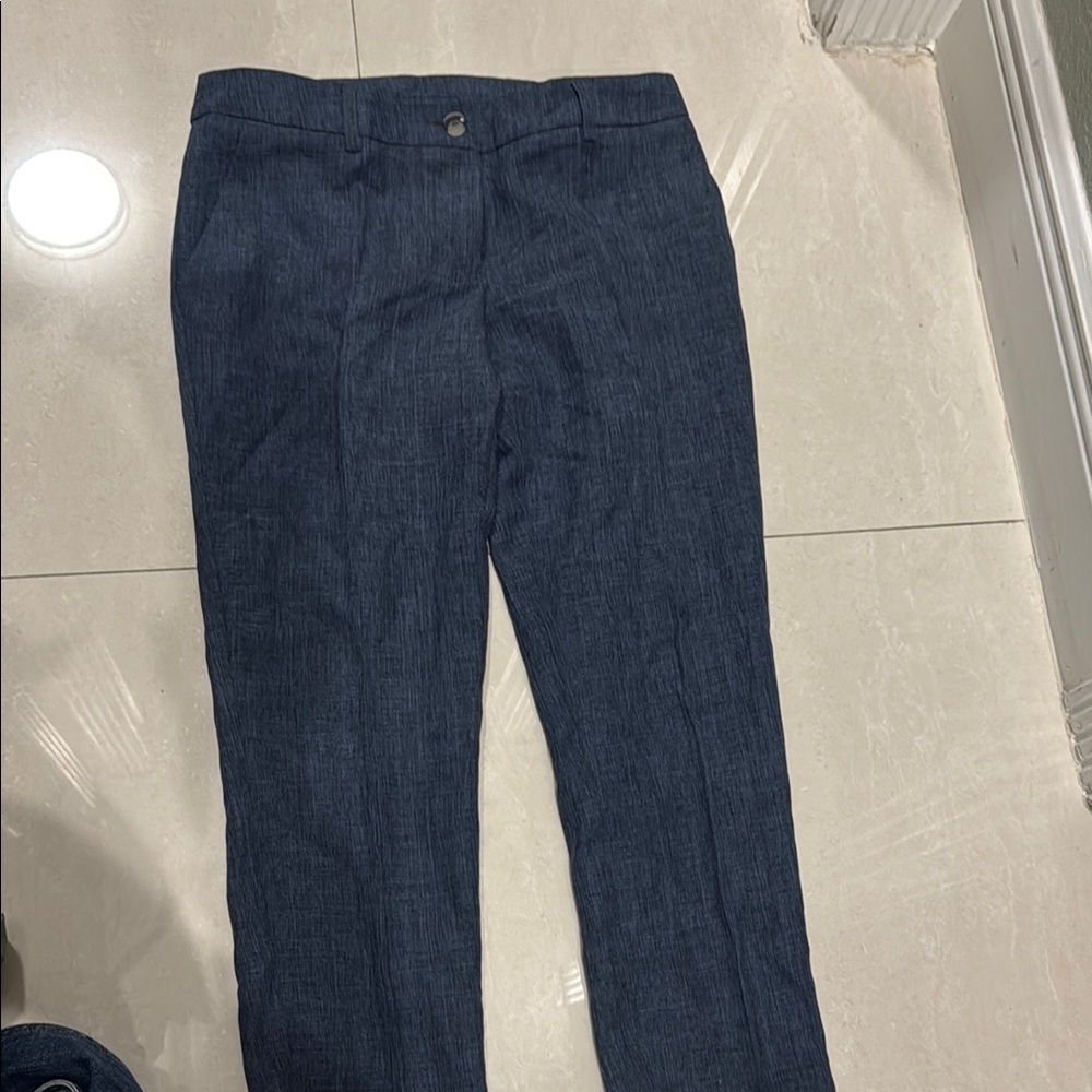 Low Rise Blue Pants